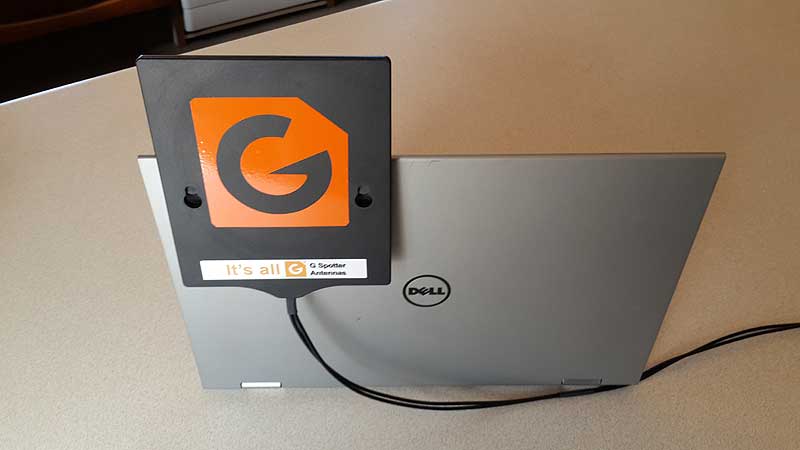 The G Spotter MiMo Mate comes with clips for connecting to your laptop